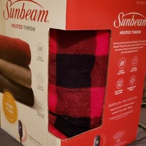 Sunbeam heated micro plush throw